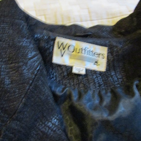 Vintage Retro 1980's Woman's Black Leather Jacket Size Small Y2K! - Picture 3 of 5